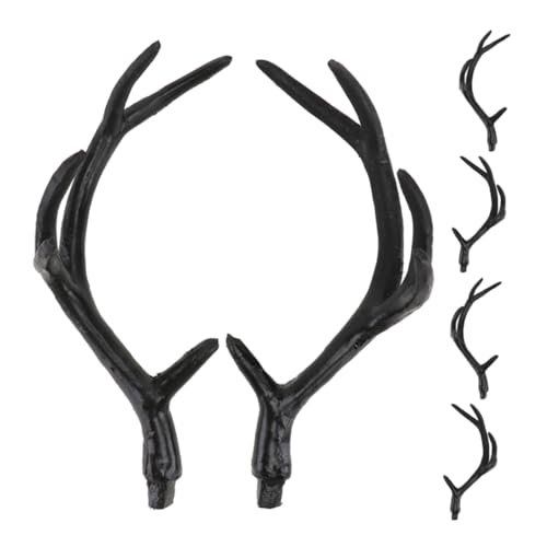 SHINEOFI 3 Paar Diy Geweih Stirnband Hörner für Halloween Party Cosplay Haarschmuck Tierkostüm Zubehör Mittelgroß Schwarz SHINEOFI 3 Paar Diy Geweih Stirnband Hörner für Halloween Party Cosplay Haarschmuck Tierkostüm Zubehör Mittelgroß Schwarz von SHINEOFI