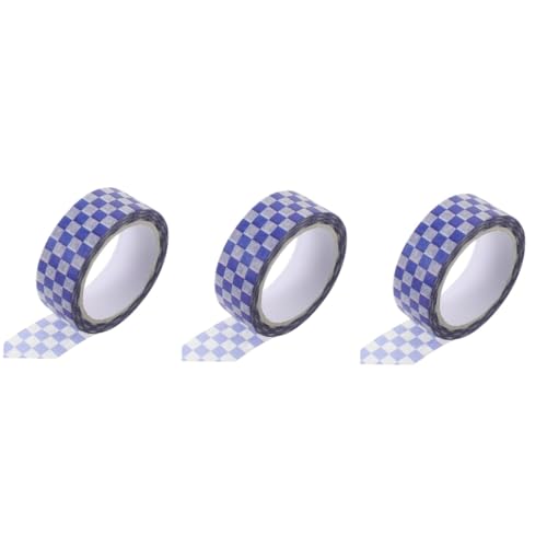 SHINEOFI 3 Rollen Bastelband Dekorativ Scrapbooking Bunt Selbst Klebeband Retro Streifen Dekoration Kariertes Band Aufkleber Zum Basteln Washi Tape Kawaii Japanisches Papier von SHINEOFI