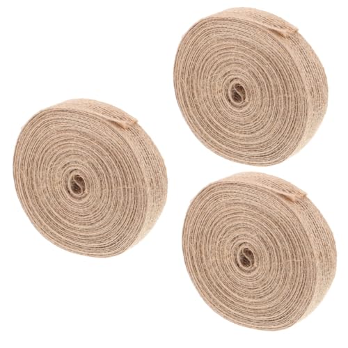 SHINEOFI 3 Rollen Burlap Geschenkband Diy Handwerk Dekorationsband für Hochzeiten Feste Bouquets und Robustes und Wiederverwendbares Material Leicht Zuschneidbar SHINEOFI 3 Rollen Burlap Geschenkband Diy Handwerk Dekorationsband für Hochzeiten Feste Bouquets und Robustes und Wiederverwendbares Material Leicht Zuschneidbar von SHINEOFI
