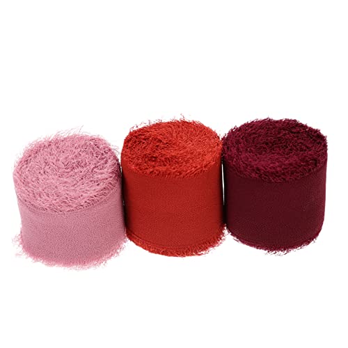 SHINEOFI 3 Rollen Fransenbänder Warmen Rottönen Dekorative Verpackungsbänder für Hochzeit Party und Langlebige Kunstvoll Gefertigte Bänder für Kreative Geschenkverpackung und SHINEOFI 3 Rollen Fransenbänder Warmen Rottönen Dekorative Verpackungsbänder für Hochzeit Party und Langlebige Kunstvoll Gefertigte Bänder für Kreative Geschenkverpackung und von SHINEOFI