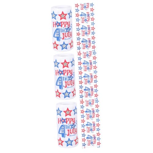 SHINEOFI 3 Rollen Geschenkbänder ein Verpackungsband seidenband ribbon Festliche Geschenkband Dekoratives Band festivalbändchen Gold Girlande Rot Geschenkverpackungsband Wickelband Stoff von SHINEOFI