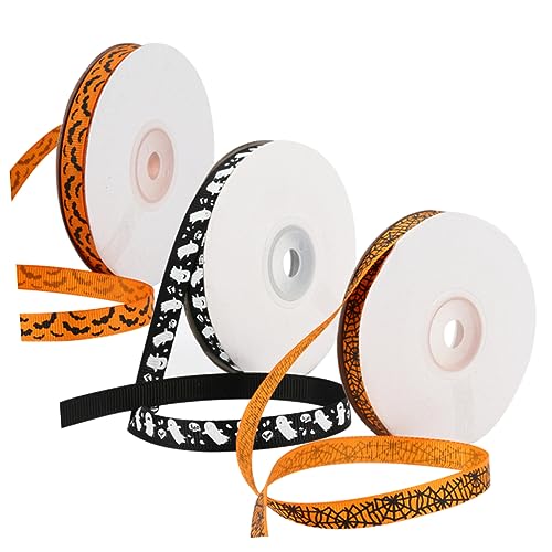 SHINEOFI 3 Rollen Halloween-Gurtband halloween haarschmuck geschenkband halloween Bänder zum Basteln Ripsband klettband gewebeband Halloween-Themenband Halloween-Dekorationsband Polyester SHINEOFI 3 Rollen Halloween-Gurtband halloween haarschmuck geschenkband halloween Bänder zum Basteln Ripsband klettband gewebeband Halloween-Themenband Halloween-Dekorationsband Polyester von SHINEOFI