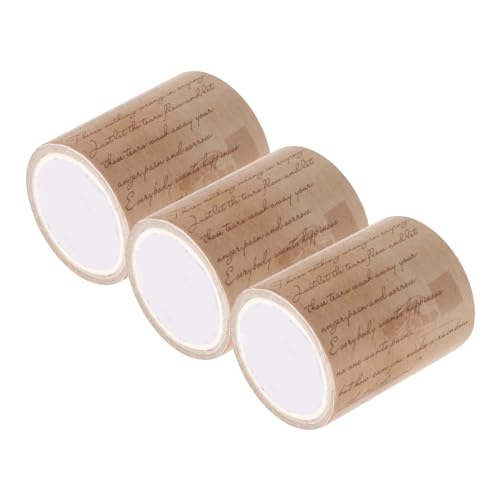SHINEOFI 3 Rollen Retro-washi-tape Altes Papierband Scrapbooking -vorräte Dekorativ Tape- Klebeband Für Scrapbooking Sammelalbum Junk-journal-zubehör Japanisches Papier von SHINEOFI