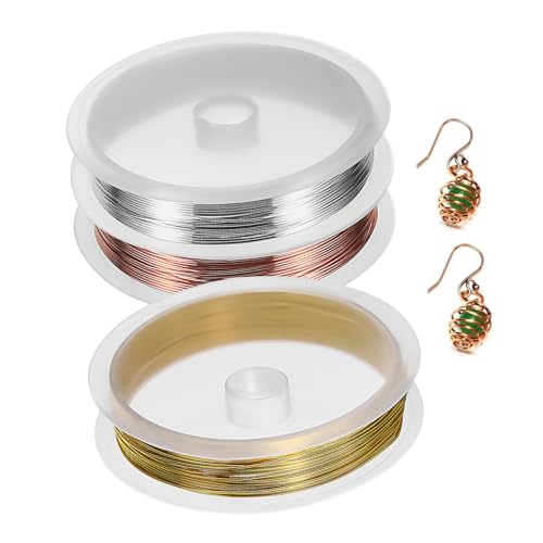 SHINEOFI 3 Rollen Schmuck Kupferdraht Basteln Perlenauffädeln Basteln Biegsames Zubehör Drahtstärke Perlenherstellung Ohrringe Drahtspule Bügeldraht Schmuckdraht Bildhauerdraht SHINEOFI 3 Rollen Schmuck Kupferdraht Basteln Perlenauffädeln Basteln Biegsames Zubehör Drahtstärke Perlenherstellung Ohrringe Drahtspule Bügeldraht Schmuckdraht Bildhauerdraht von SHINEOFI