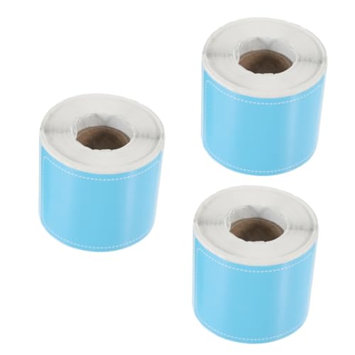 SHINEOFI 3 Rollen Wasserdichte Blackboard -Aufkleber Etikett Blau Klebstoff klein Tag-Aufkleber leere Aufkleber dekorative Tafelaufkleber Sortieraufkleber Kupferplattenaufkleber Sky-blue von SHINEOFI