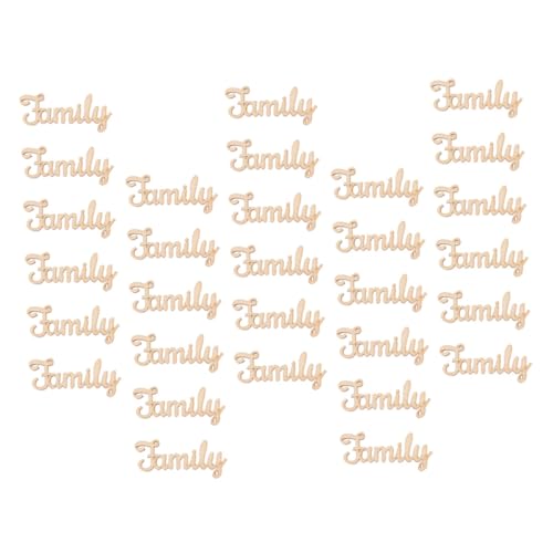 SHINEOFI 3 Sätze Alphabet-holzchip-dekoration Brief Willkommen Süß Holzanhänger Für Festivaldekoration Holzanhänger Für Partydekoration Home Decor Accessoire Schild-wohnkultur 30 Stück * 3 von SHINEOFI