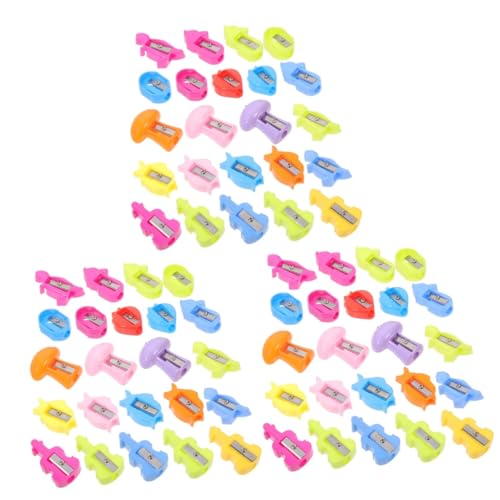 SHINEOFI 3 Sätze Cartoon Bleistiftspitzer Dosenspitzer Manueller Bleistiftspitzer Handlicher Bleistiftspitzer Winzige Leichte Bleistiftspitzer Anspitzer Plastik 30 Stück * 3 von SHINEOFI