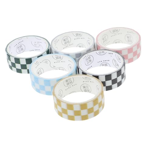 SHINEOFI 3 Sätze Dekoratives Papierband Ästhetisches Klebeband Geschenkband Transparentes Scrapbook Klebeband Abdeckband Zum Bemalen Aufkleber Für Scrapbooking 6 Rollen * 3 von SHINEOFI