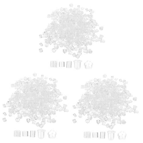 SHINEOFI 3 Sätze Diy Ohrnadel Aus Kunststoff Ohrringstecker Ohrringe Set Earingset Durchbohrt Unterstützungen Ohrringrückseiten Für Ohrstecker Ohrringrückseiten Aus Silikon 300 Stück * 3 von SHINEOFI