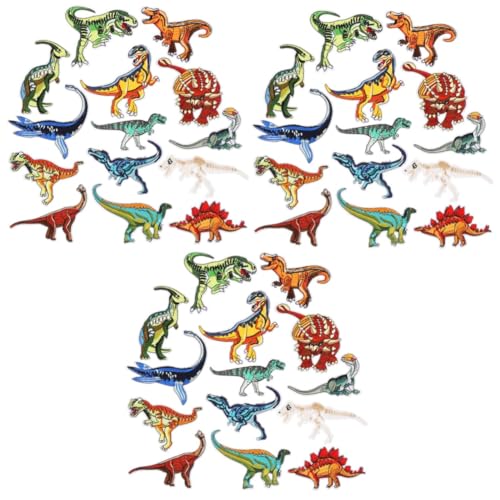 SHINEOFI 3 Sätze Drachen Stickerei Patches Roboter Dinosaurier Party Luftballons Dinosaurier Stoff Gewichtete Dinosaurier Plüsch Dekorationen Aufkleber Einfarbiges 14 Stück * 3 von SHINEOFI
