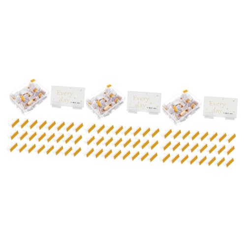 SHINEOFI 3 Sätze Etikettenhalter Aus Acryl Einzelhandel Zeichenclips Inhaber Gold Schildhalter-clip Anzeige Preisschildhalter Acryl-schilderhalter Klein Preisschild-clips 100 Stück * 3 von SHINEOFI