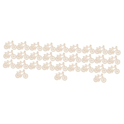 SHINEOFI 3 Sätze Fahrradhackschnitzel Stütze Hartholz Fahrrad Requisiten Fahrräder Holzbastelset Für Diy Holzdekoration Party-hängedekoration Fahrrad-holzhandwerk Beige 10 Stück * 3 von SHINEOFI