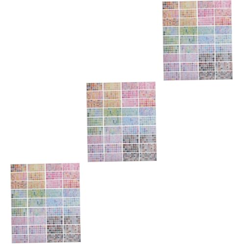 SHINEOFI 3 Sätze Farbige Punktaufkleber Punktmarker Punktaufkleber Bulk Runder Aufkleber Kabeljau Aufkleber Kreis Permanentmarker Kreisförmige Etiketten Neonaufkleber Klare 36 Blätter * 3 von SHINEOFI