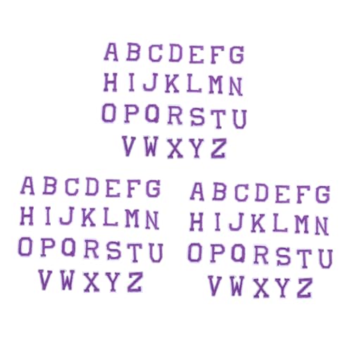 SHINEOFI 3 Sätze Filzbuchstaben A-z Dicke Bestickte Buchstaben zum Aufnähen Weiche Langlebige Applikationen für Kleidung Hüte Taschen für Lernspiel und DIY Reparatur in Lila SHINEOFI 3 Sätze Filzbuchstaben A-z Dicke Bestickte Buchstaben zum Aufnähen Weiche Langlebige Applikationen für Kleidung Hüte Taschen für Lernspiel und DIY Reparatur in Lila von SHINEOFI