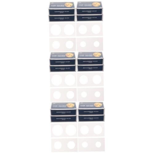 SHINEOFI 3 Sätze Für Sammler Klare Aufkleberetiketten Karte Schild Dokumentenmappe Ordner Unterlegscheiben Zubehör Klebegewichte Münzversorgung Transparente Münze Papier 4boxen*3 von SHINEOFI