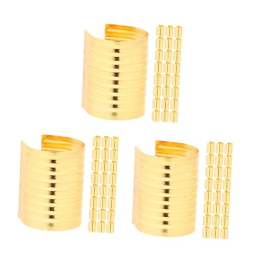 SHINEOFI 3 Sätze Geldbörse Mit Seilclip-schnalle Seileinfädler-clip Schmuckklammern Zylindrisch Schnüre Schmuckherstellung Lederseilclip Schmuckklemme Klappclip Eisen Golden 100 Stück * 3 von SHINEOFI