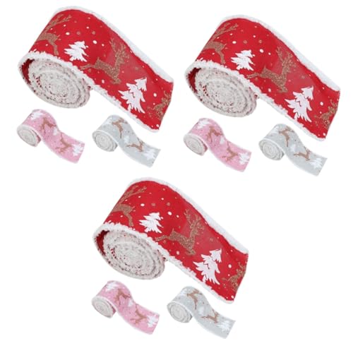 SHINEOFI 3 Sätze Geschenkband Pelz Basteln Schimmernde Beflockte Fransen Dekorative Bänder Für Weihnachtsbänder Gewebtes Feiertags Oh Samtband 3 Rollen * 3 SHINEOFI 3 Sätze Geschenkband Pelz Basteln Schimmernde Beflockte Fransen Dekorative Bänder Für Weihnachtsbänder Gewebtes Feiertags Oh Samtband 3 Rollen * 3 von SHINEOFI