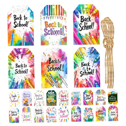 SHINEOFI 3 Sätze Hängende Ornamente mit Vorgeschnittenen Löchern und Jute Schnur für Klassenraum Events für Schulfeiern und Kreative Aktivitäten von SHINEOFI