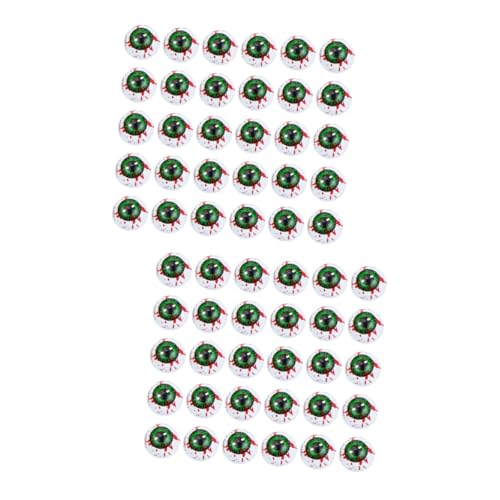 SHINEOFI 3 Sätze Halloween-holzperlen Piercings Augapfel Schmuck Dekorationen Lichterketten Im Freien Reize Perlen Für Armbänder Halloween-stress Gefälscht Seltsam Ring Green 100 Stück * 3 von SHINEOFI