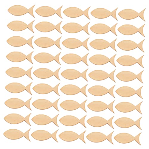 SHINEOFI 3 Sätze Holzausschnitte Handwerk in Fischform Ozeandekor Bastel Materialien Kreativer Holzausschnitt Tierausschnitt Holzscheiben Holzrohlinge Massiver Fisch Aus Holz 200 Stück * 3 von SHINEOFI