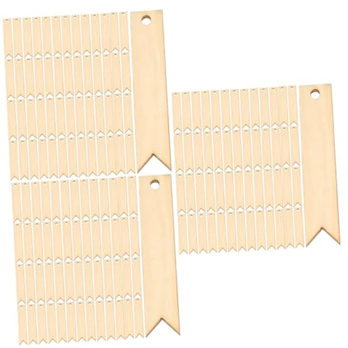 SHINEOFI 3 Sätze Holzschild Leeres Etikett Personifizierte Personalisierbare Geschenkschildchen Markieren Du Groß Geschenkanhänger Diy Hängeetiketten Khaki 100 Stück * 3 von SHINEOFI