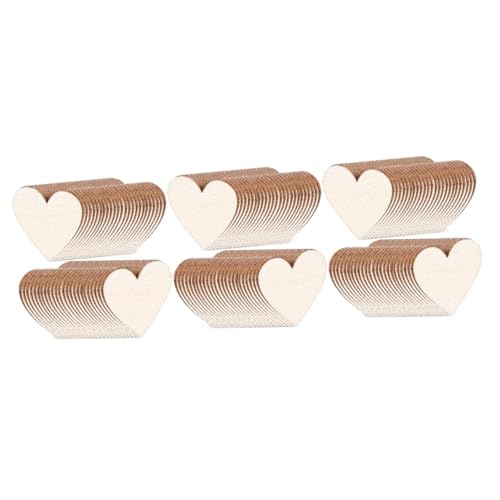 SHINEOFI 3 Sätze Holzspäne in Herzform Holzherzen Dekoration Dekorationen Formen Zum Basteln Scheiben Herzen Süßigkeiten Rustikal Herzverzierungen Aus Holz Holzformen Hölzern 50 Stück * 3 von SHINEOFI