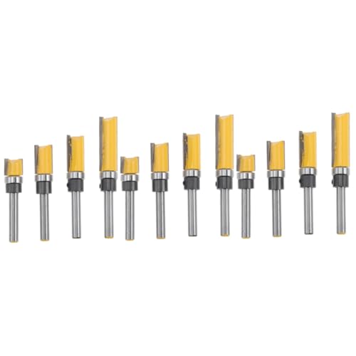 SHINEOFI 3 Sätze Kantenfräser Holzbearbeitungswerkzeug Zierfräser Bündiggravur Bit Holzbearbeitungsfräser Nutfräser Fräswerkzeug Schablonenführungsfräser Edelstahl SHINEOFI 3 Sätze Kantenfräser Holzbearbeitungswerkzeug Zierfräser Bündiggravur Bit Holzbearbeitungsfräser Nutfräser Fräswerkzeug Schablonenführungsfräser Edelstahl von SHINEOFI