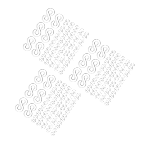 SHINEOFI 3 Sätze Kunststoffhaken Plastikhaken Schmuck Basteln Zubehör Bandverbinder S-clips Für Loom-armbänder Kunsthandwerksbedarf Gummibänder Für Armbänder Nachfüllen Weiß 500 Stück * 3 von SHINEOFI