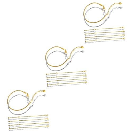 SHINEOFI 3 Sätze Kupferkette Schlangenknochenkette DIY Schmuck Armband Armbänder Frauen Armband Charm Handgelenk Schmuck Schlangenarmband Damenarmband Schlangenkettenarmband 10 Stück * 3 SHINEOFI 3 Sätze Kupferkette Schlangenknochenkette DIY Schmuck Armband Armbänder Frauen Armband Charm Handgelenk Schmuck Schlangenarmband Damenarmband Schlangenkettenarmband 10 Stück * 3 von SHINEOFI