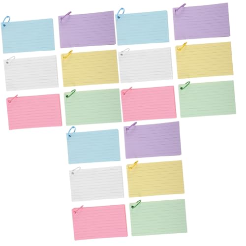 SHINEOFI 3 Sätze Loseblattbuch Revision Kartenumschläge Weiße Karten Farbige Notizkarten Lernkarten Große Karteikarten Blinken Kommunikationskarten Karteikarten in Großen Mengen Papier von SHINEOFI