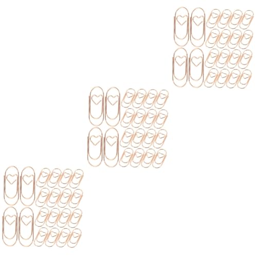 SHINEOFI 3 Sätze Niedliche Mini-liebes-büroklammern Büroartikel Büromaterial Lesezeichen-clips Chip-clips Büroklammern Für Dokumente Büroklammern Kreativ Metall Rose Gold 200 Stück * 3 SHINEOFI 3 Sätze Niedliche Mini-liebes-büroklammern Büroartikel Büromaterial Lesezeichen-clips Chip-clips Büroklammern Für Dokumente Büroklammern Kreativ Metall Rose Gold 200 Stück * 3 von SHINEOFI