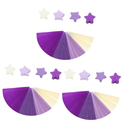 SHINEOFI 3 Sätze Origami Bastelmaterial Für Scheckheft Papierstreifen Bastelmaterial Weihnachten Handystativ Stern Farbig Falten Papier Festival-faltpapier 520 Stück * 3 von SHINEOFI