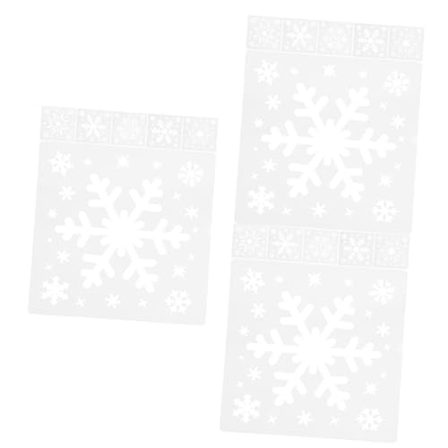 SHINEOFI 3 Sätze Pflanzen Schneeflocken Schablonen Diy-schablonen Für Karten Hintergründe Weihnachtsvorlage Dekorativer Bastelschnee Schablonen Vorlagen Sprühen Plastik 6 Stücke * 3 von SHINEOFI
