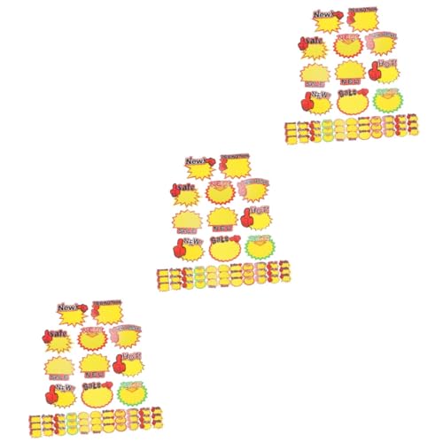 SHINEOFI 3 Sätze Preisetiketten Für Den Einzelhandel Leere Aufkleber Abnehmbare Etiketten Schilder Supermarkt Displays Einzelhandels Display Etiketten Preisetiketten 600 Stück * 3 von SHINEOFI