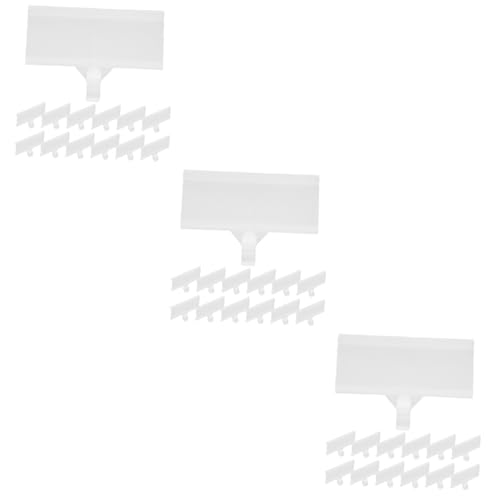 SHINEOFI 3 Sätze Preisschild Im Supermarkt Clips Etikett Supermarkt Preisschilder Supermarkt Preisschild Halter Regalanhänger Für Drahtregale Warenpreisanzeigehalter Plastik 20 Stück * 3 von SHINEOFI
