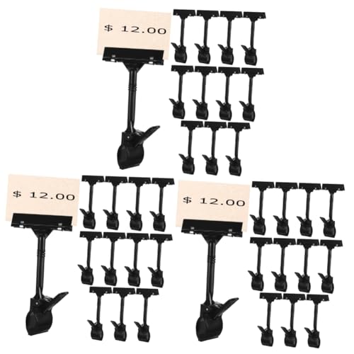 SHINEOFI 3 Sätze Preisschildklemme Karte Einzelhandel Clip Drehbar Kleiderständer Halter Für Preisschilder Preisschildhalter Etikettenklemme Etikettenhalterklemme Plastik 12 Stücke * 3 von SHINEOFI