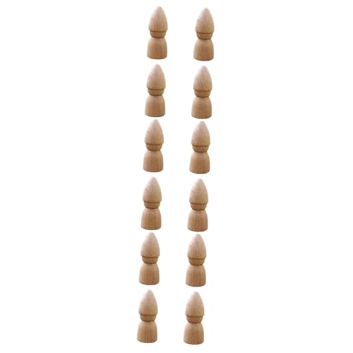 SHINEOFI 3 Sätze Puppenspielzeug Basteln Für Kinderspielzeug Dinge Zu Malen Bausatz Bastelsets Für Diy Zubehör Aus Holz Kritzeln Puppen Holzfiguren Hölzern 4 Stück * 3 von SHINEOFI