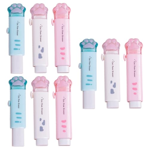 SHINEOFI 3 Sätze Radiergummi Für Katzen Pfoten Party Mini Haustier Lustige Radiergummis Klaue Weiß Eraser Der Schulversorgung Klein Whiteboard-radierer Für Rosa Karikatur 3 Stück * 3 von SHINEOFI