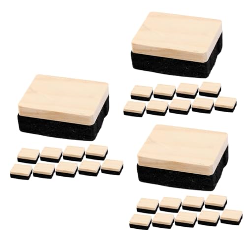 SHINEOFI 3 Sätze Radiergummi Magnetisches Whiteboard Kühlschrank Desktop Whiteboard Griff Whiteboard Kreidetafel Tafel Löschtafel Tafeln Kreidereiniger Kreidestaubwedel 10 Stück * 3 von SHINEOFI