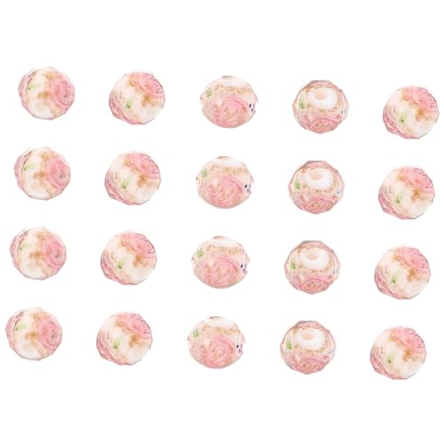 SHINEOFI 3 Sätze Radperlen Aus Glas Perlen Zum Basteln Perlen Für Die Herstellung Von Armbändern Handwerkskügelchen Perlen Für Die Herstellung Von Halsketten Schmuck Runden 20 Stück * 3 von SHINEOFI