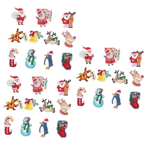 SHINEOFI 3 Sätze Santa-patches Weihnachtspatches Dekorativ Tuch Bestickt Sticker Weihnachten Aufkleber Weihnachten Stick Patch Cartoon-stoffaufkleber Stoff-polyester-vliesstoff 11 Stück * 3 SHINEOFI 3 Sätze Santa-patches Weihnachtspatches Dekorativ Tuch Bestickt Sticker Weihnachten Aufkleber Weihnachten Stick Patch Cartoon-stoffaufkleber Stoff-polyester-vliesstoff 11 Stück * 3 von SHINEOFI