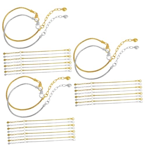 SHINEOFI 3 Sätze Schlangenknochen-kettenarmband Armbänder Frauen Armband Für Herstellung Freundinnen Lovers Jewelry Set Damenarmband Schlangenkettenarmband Armbandkette Kupfer 10 Stück * 3 SHINEOFI 3 Sätze Schlangenknochen-kettenarmband Armbänder Frauen Armband Für Herstellung Freundinnen Lovers Jewelry Set Damenarmband Schlangenkettenarmband Armbandkette Kupfer 10 Stück * 3 von SHINEOFI