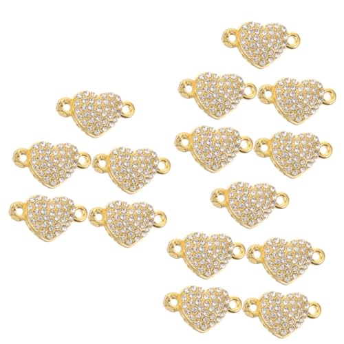 SHINEOFI 3 Sätze Schmuck Diy Zubehör Schließe Für Stecker Verschlüsse Schlüssel Herz Magnetverschluss Magnetverschluss-anschlüsse Magnetischer Herzanhänger Legierung Golden 5 Stücke * 3 von SHINEOFI