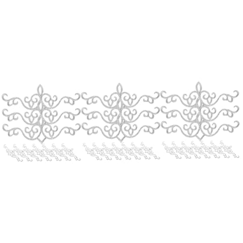 SHINEOFI 3 Sätze Silberner Aufnäher Mit Blumenstickerei Gestickte Applikationsaufnäher Stich Textilien Rucksäcke Aufbügelapplikationen Für Kleidung Kleiderflicken Aufbügeln 10 Stück * 3 SHINEOFI 3 Sätze Silberner Aufnäher Mit Blumenstickerei Gestickte Applikationsaufnäher Stich Textilien Rucksäcke Aufbügelapplikationen Für Kleidung Kleiderflicken Aufbügeln 10 Stück * 3 von SHINEOFI