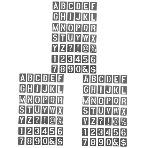 SHINEOFI 3 Sätze Sprühvorlage Lineal malschablonen für sprühschablonen paintblast stencils Kreativschablonen Briefe malen Schablonen Buchstaben Wandschablonen großes Muster pp Black von SHINEOFI