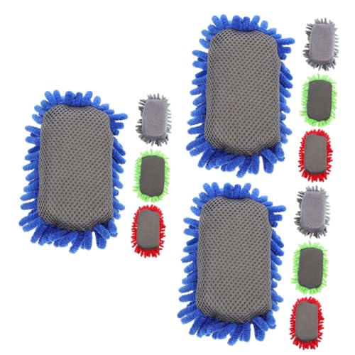 SHINEOFI 3 Sätze Staubreinigungsschwamm Tragbare Whiteboard-löscher Radiergummis Fürs Büro Magnetische Trockenlöscher Radiergummis Zum Trockenlöschen Bürozubehör Chenille 4 Stück * 3 von SHINEOFI