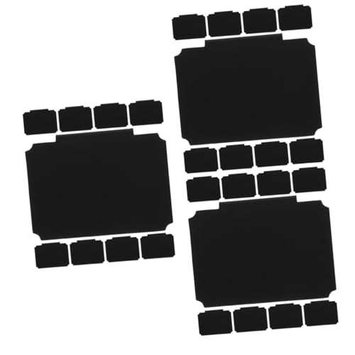 SHINEOFI 3 Sätze Tafeletikettenhalter Kreide Küche Speisekammer Bücherregal-etiketten Tischklammern Vorratsetiketten Clip-on-etiketten Würfeletiketten Organisieren Pp Black 9 Stücke * 3 von SHINEOFI