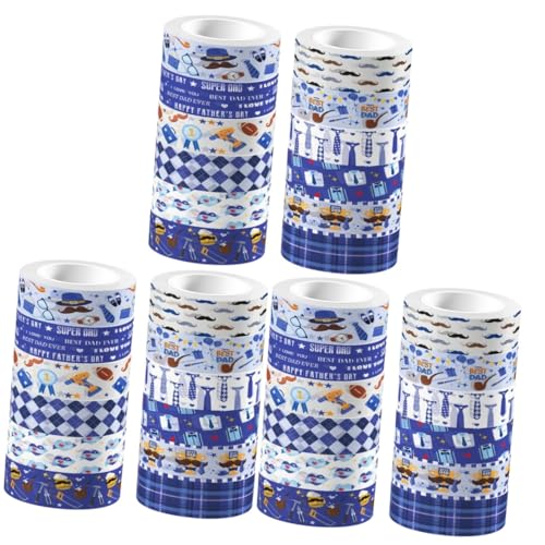 SHINEOFI 3 Sätze Transparentes Rollband Papa Vater Regenbogen Basteln Journaling Dekoratives Washi Tape Scrapbooking -vorräte Druckband Diy Klebeband Aufkleber 12 Rollen * 3 von SHINEOFI