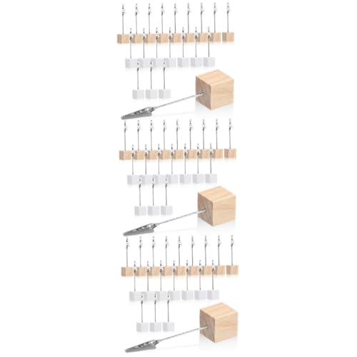 SHINEOFI 3 Sätze Vertikaler Zettelhalter Aus Holz Bildhalter Für Tische Clipshalter Inhaber Tischkartenhalter Tischfotohalter Kartenhalter Platzieren Kartenhalter Stehen Stand 20 Stück * 3 von SHINEOFI