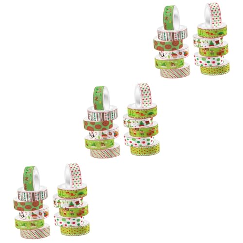 SHINEOFI 3 Sätze Washi Tape Dekoratives Klebeband Für Einklebebuch Dekorationen Washi -bänder Klebeband Für Scrapbooking Handkontoband Washi-tape Colorful 12 Rollen * 3 von SHINEOFI